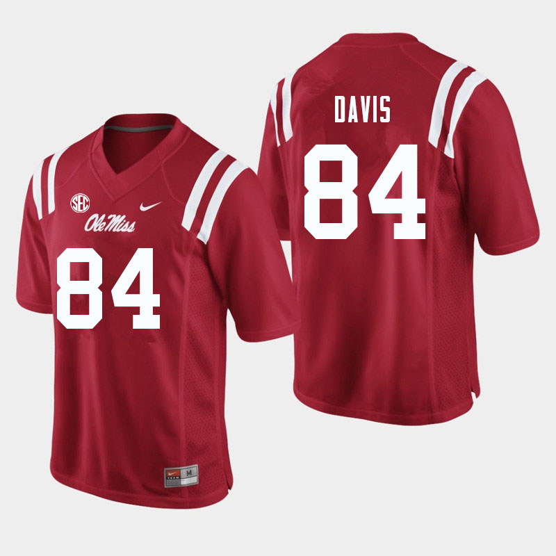 Qua Davis Ole Miss Rebels NCAA Men's Red #84 Stitched Limited College Football Jersey UYV0158BJ